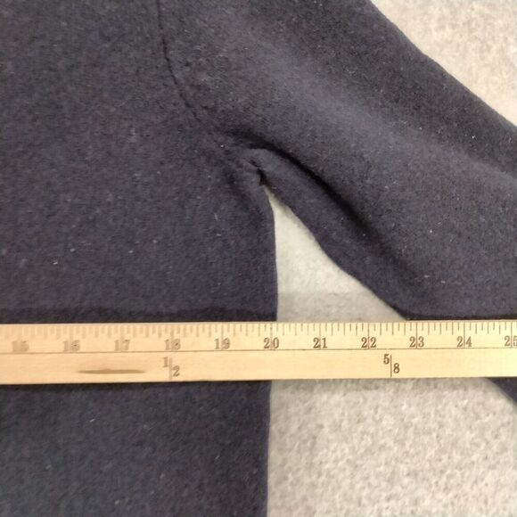 J.Crew 1/4 Zip Sweater Womens Size Small (Shrunk Mens Large) 100% Lambswool Blue - Picture 6 of 11